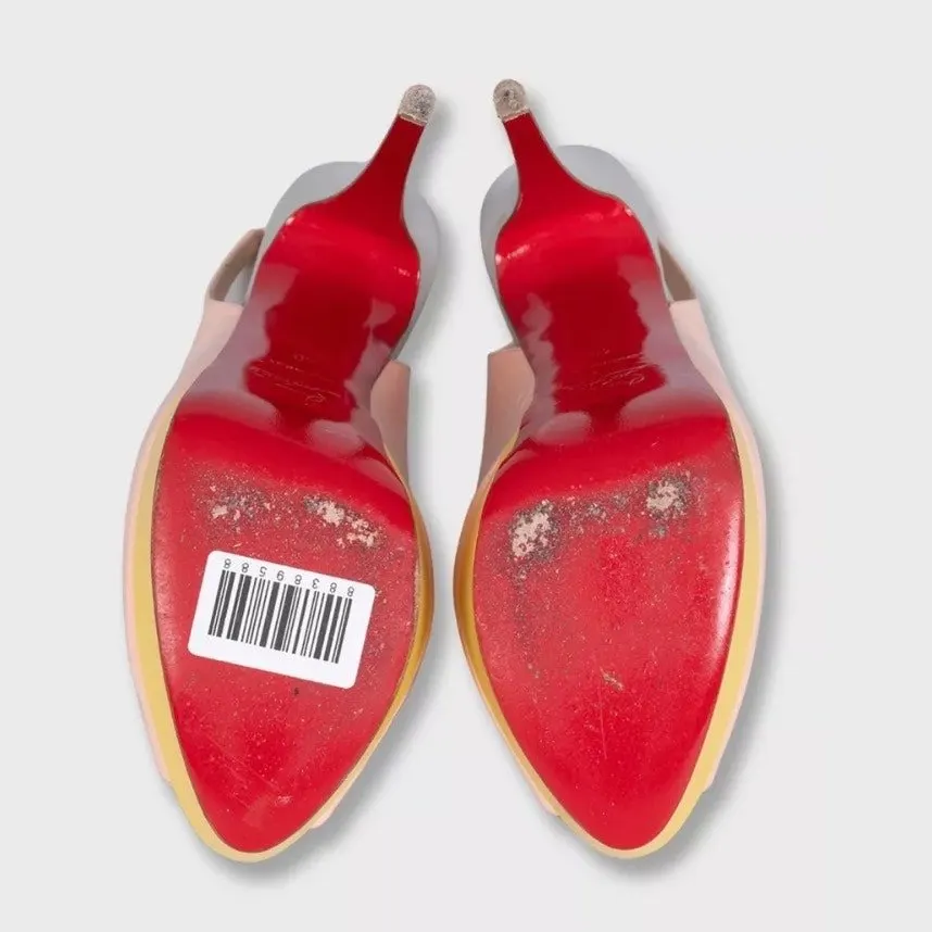 Christian Louboutin Multi-Color Leather Slingbacks Sz.40 pre-owned Red Leather Good - Box View