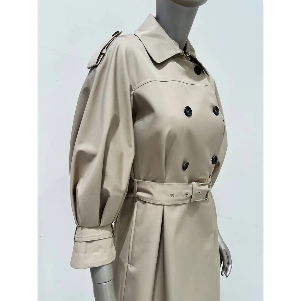 Roberto Cavalli Elegant Beige Double-Breasted Trench Coat Sz.40 Pre-owned Beige Cotton Good - Box View
