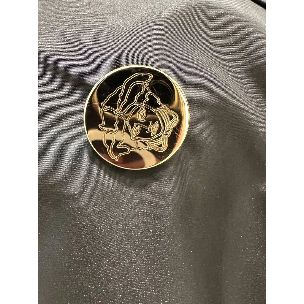 Gianni Versace Vintage Versace Black Medusa Trench Coat Sz.40 Pre-owned Black Good - Inside View