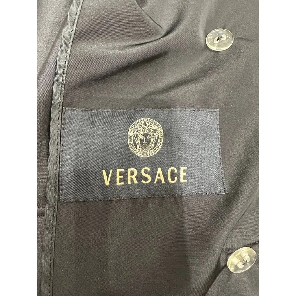 Gianni Versace Vintage Versace Black Medusa Trench Coat Sz.40 Pre-owned Black Good - Box View