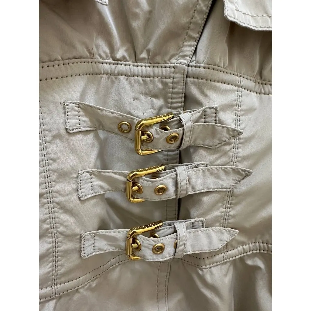 Dolce & Gabbana Ivory White Trench Coat Sz.40 Pre-owned White Good - Back View