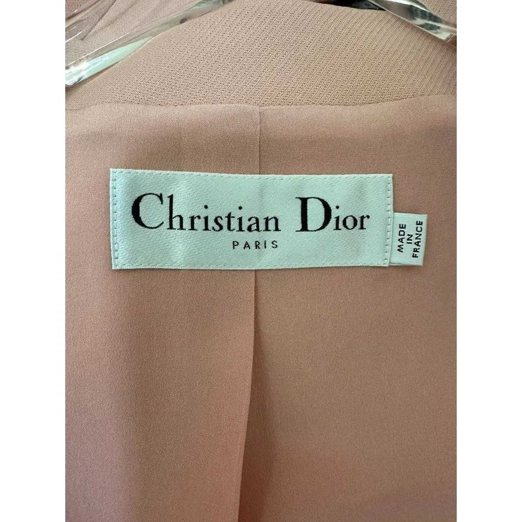 Christian Dior SS22 Pink Wool & Silk Cropped Jacket Sz.36 Pre-owned Pink Wool Good - Box View