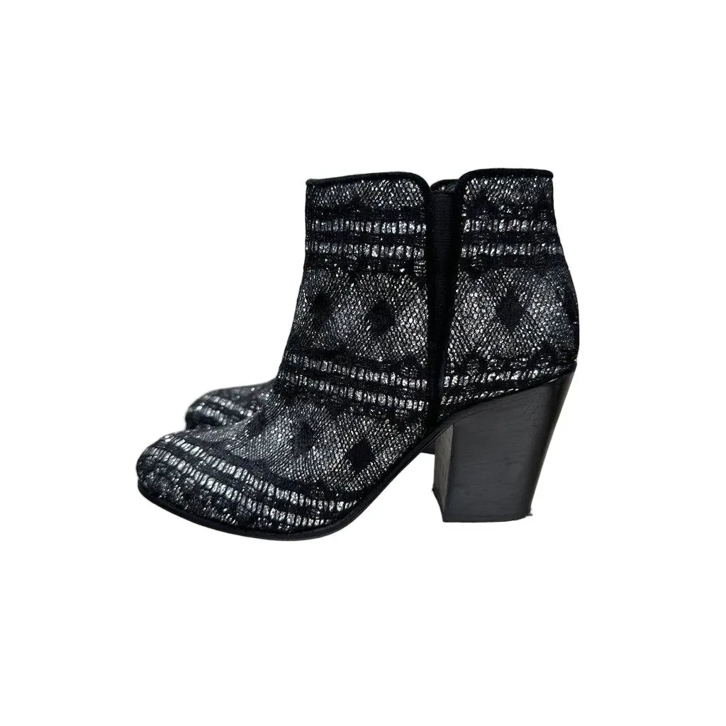 Giuseppe Zanotti Black Textured Ankle Boots Sz.36 Pre-owned