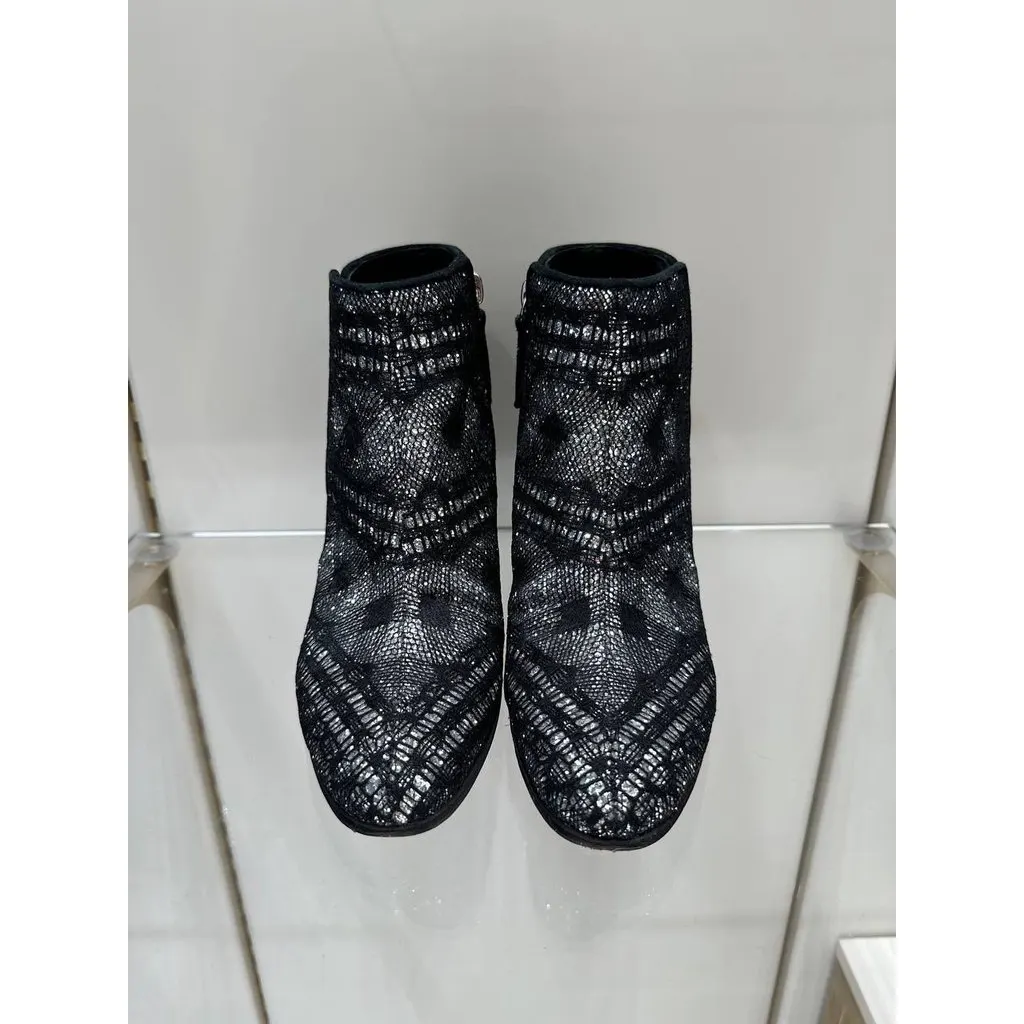 Giuseppe Zanotti Black Textured Ankle Boots Sz.36 Pre-owned Black Good - Inside View