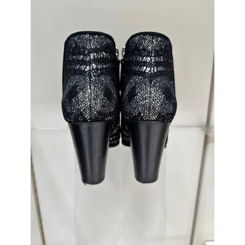 Giuseppe Zanotti Black Textured Ankle Boots Sz.36 Pre-owned Black Good - Box View