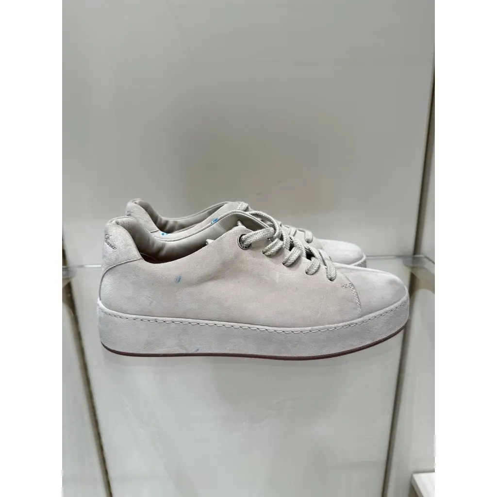 Loro Piana Tennis Walk White Suede Sneakers EU 36 Pre-owned White Suede Good - Back View
