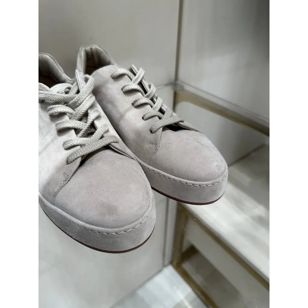 Loro Piana Tennis Walk White Suede Sneakers EU 36 Pre-owned White Suede Good - Box View