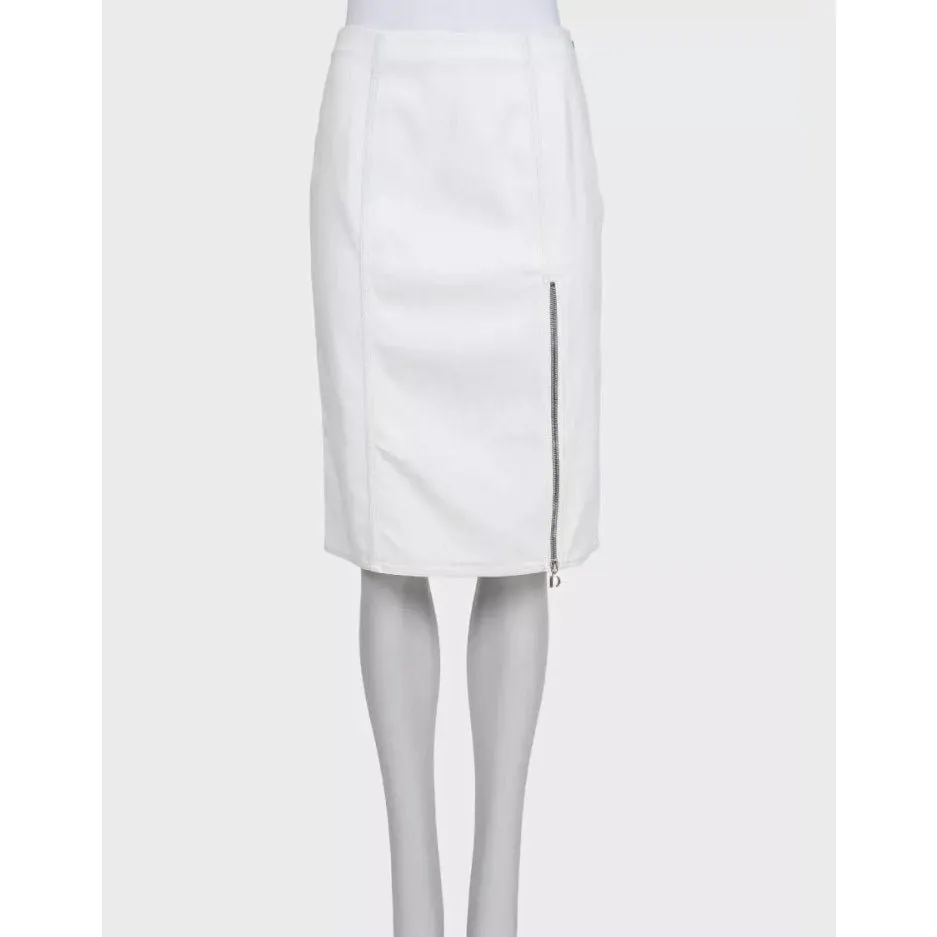 Christian Dior Structured White Jacket Skirt Suit Sz.M Pre-owned White Good - Model View