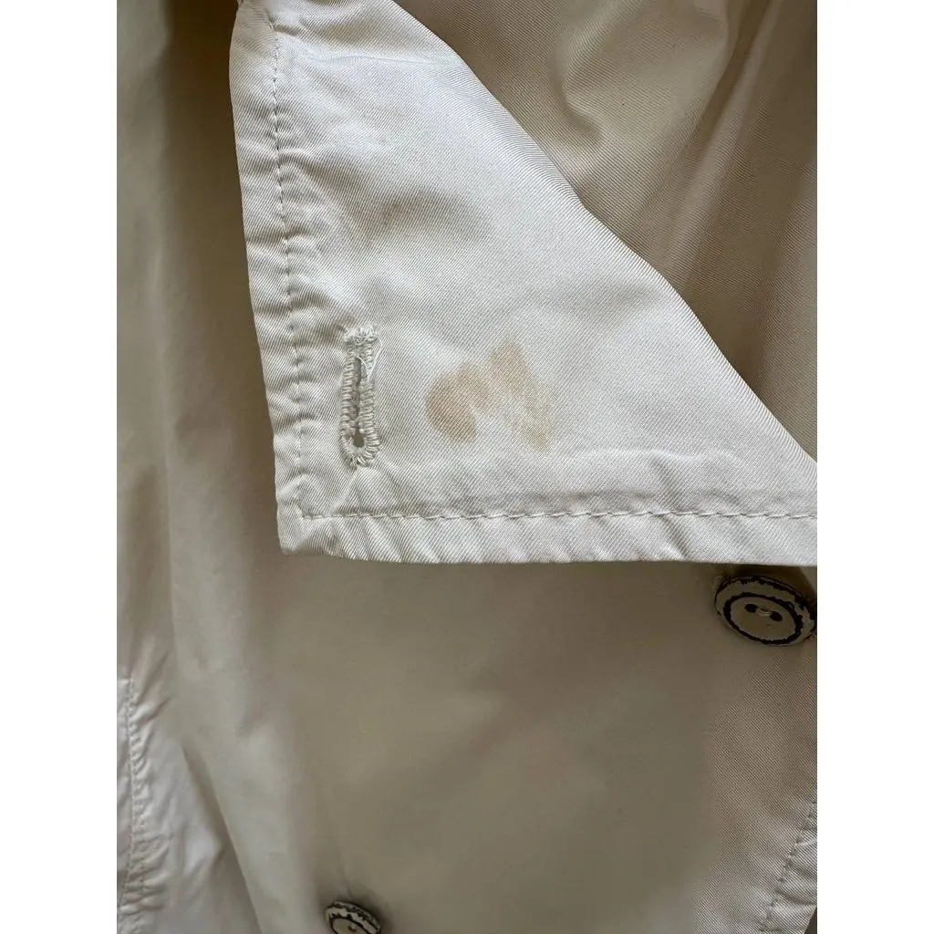 Ermanno Scervino Chic Ivory Fitted Jacket Sz.44 It Pre-owned White Polyester Good - Back View
