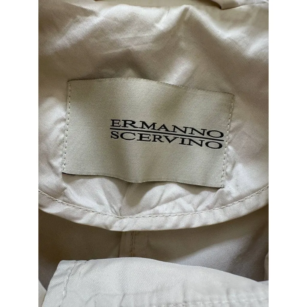 Ermanno Scervino Chic Ivory Fitted Jacket Sz.44 It Pre-owned White Polyester Good - Inside View