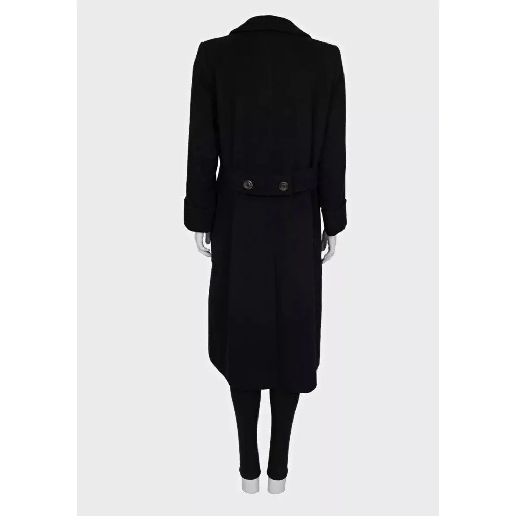 Yves Saint Laurent Vintage Yves Saint Laurent Black Belted Coat - Size M pre-owned Black Good - Inside View