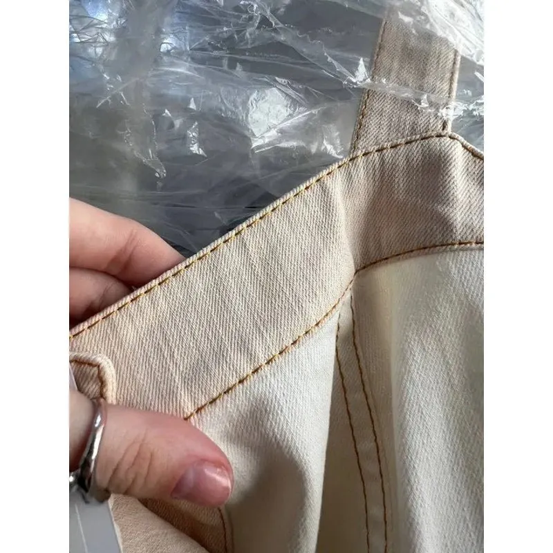 Chanel White Denim Sundress with Gold Buttons Sz.34 Pre-owned White Denim Good - Box View