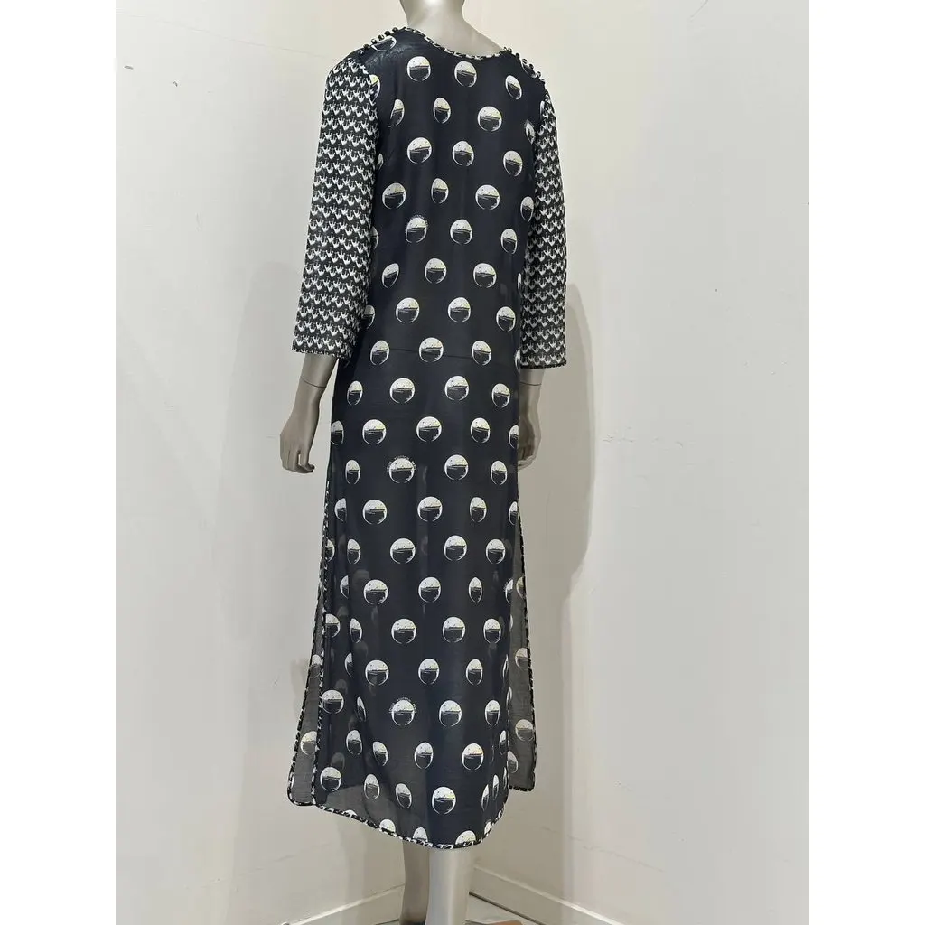Louis Vuitton Marc Jacobs Black Graphic Print Dress Sz.36 Pre-owned Black Good - Model View