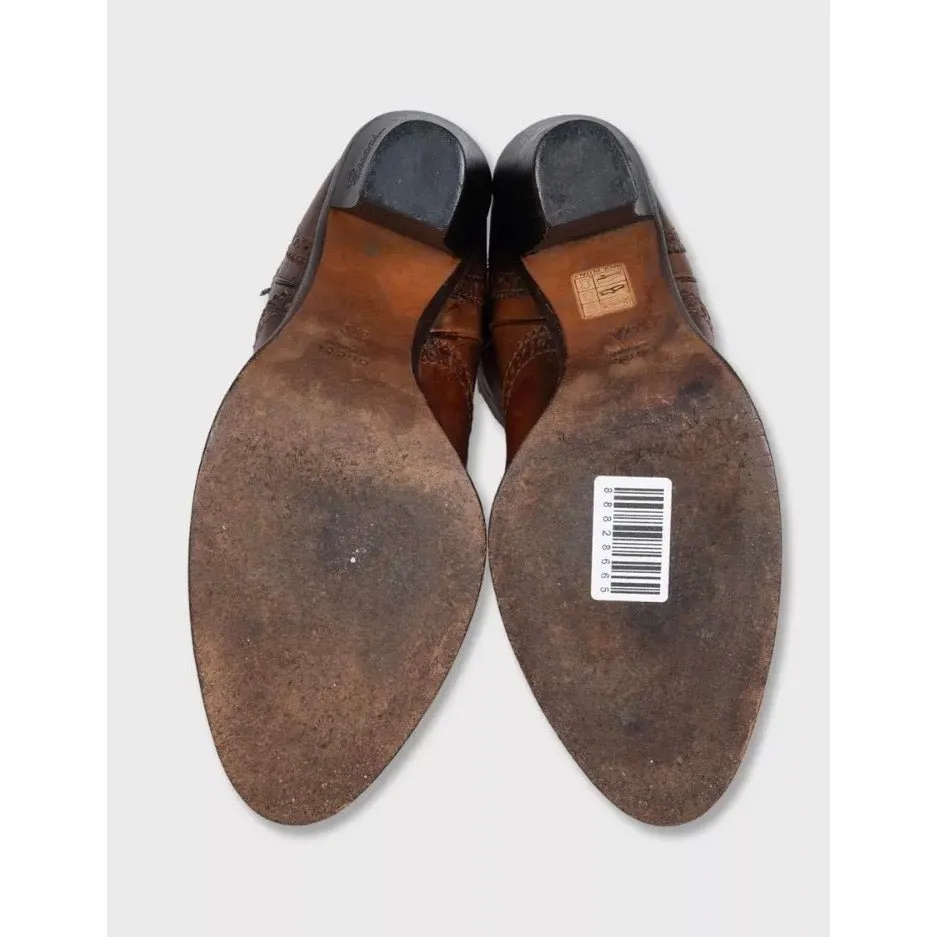 Gucci Brown Leather Logo Boots - EU 37 Pre-owned Brown Leather Good - Box View