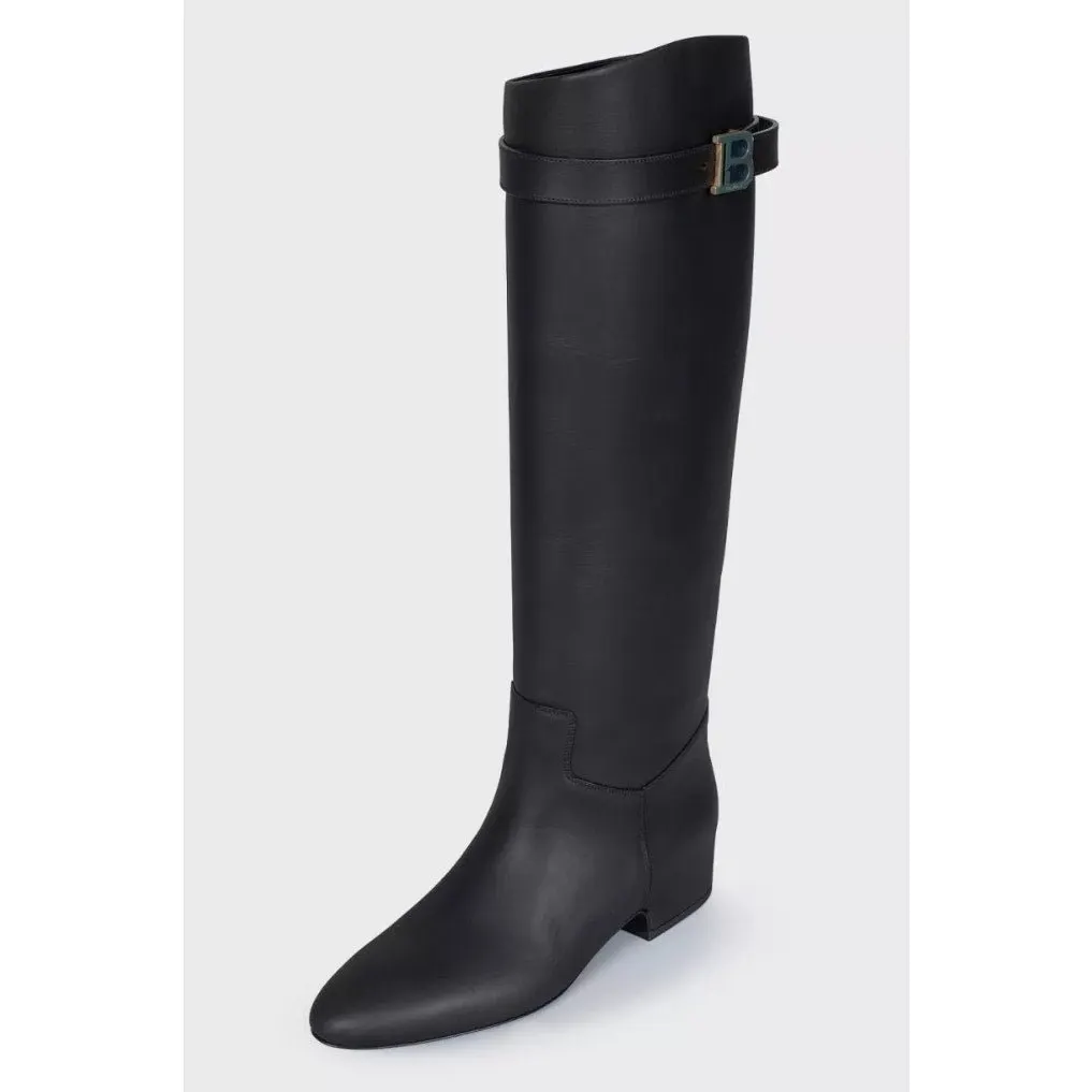 Balmain Royce Black & White Leather Boots EU 37 Pre-owned Black Leather Never worn - Inside View