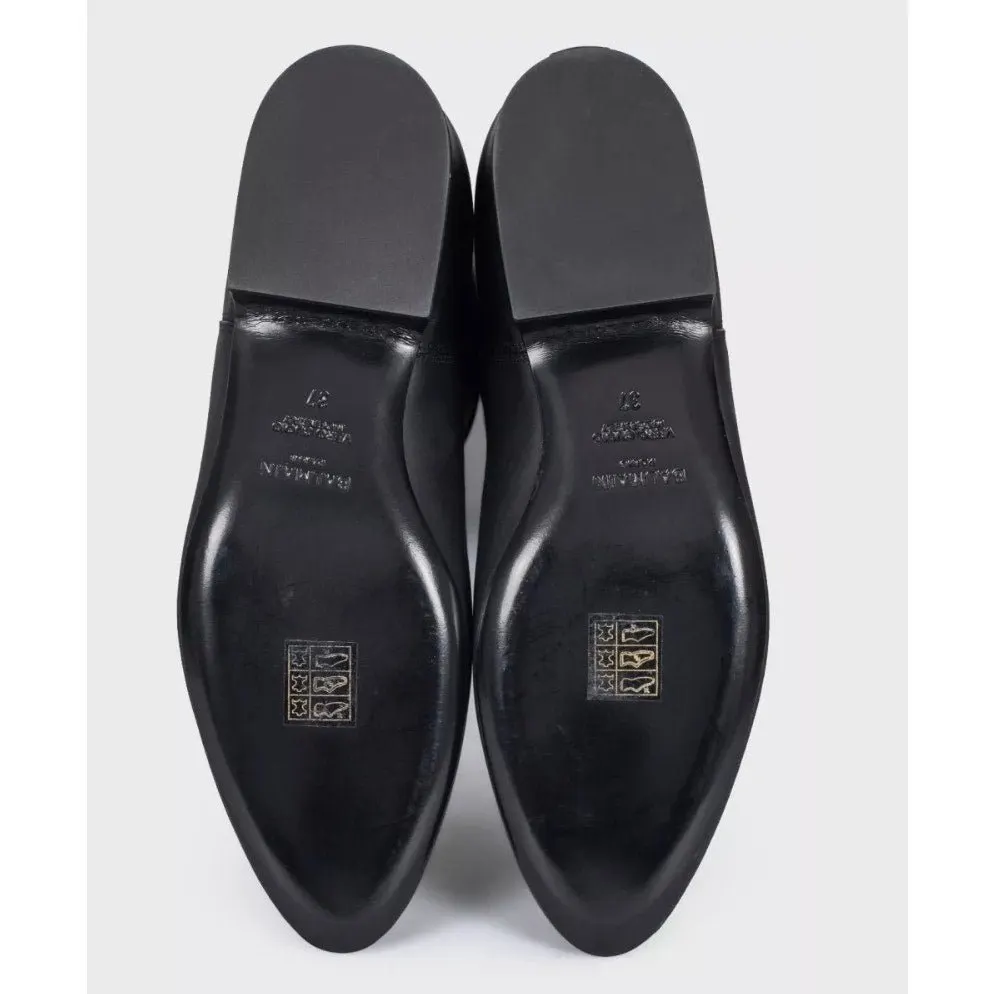 Balmain Royce Black & White Leather Boots EU 37 Pre-owned Black Leather Never worn - Box View