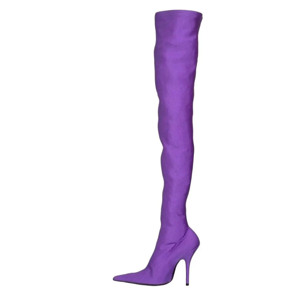 Balenciaga Knife Purple Over-the-Knee Boots EU 37 Pre-owned
