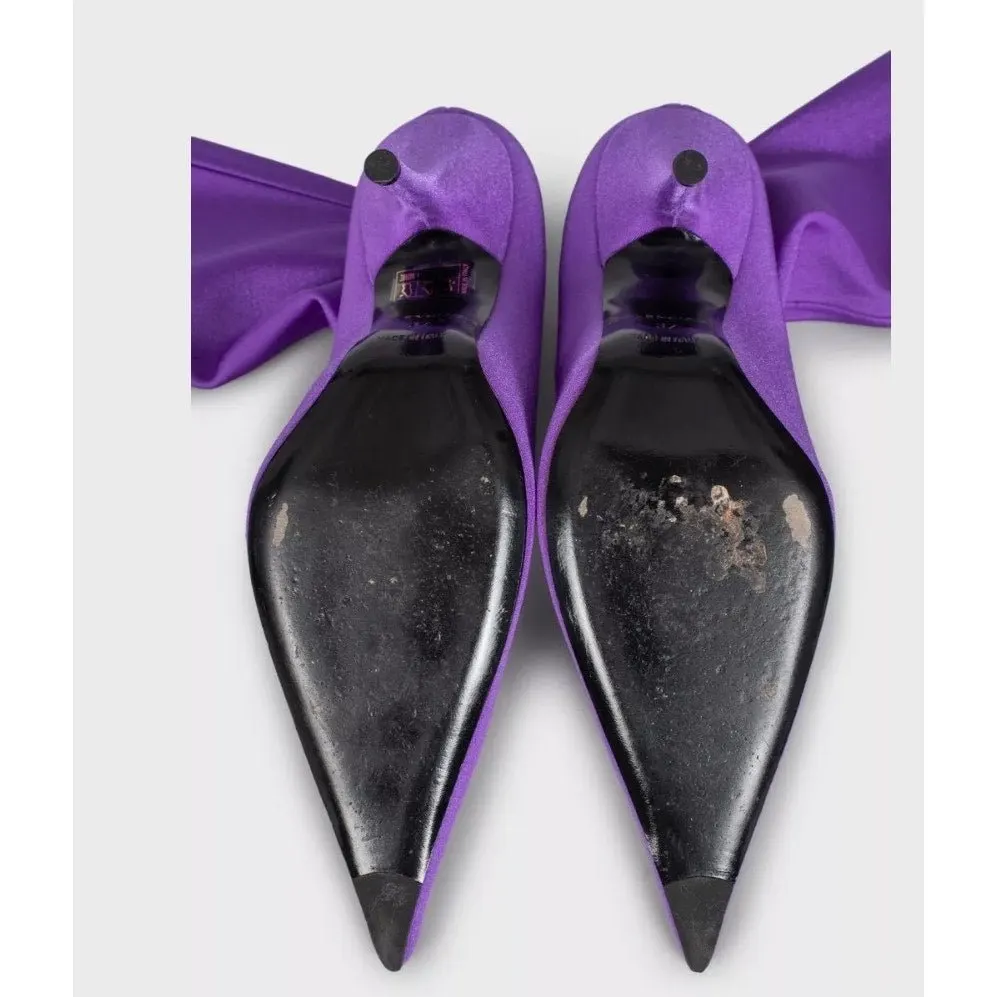 Balenciaga Knife Purple Over-the-Knee Boots EU 37 Pre-owned Purple Leather Good - Box View