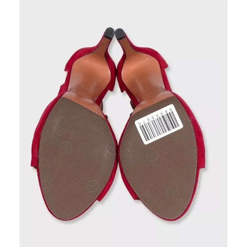 Alaïa Red Suede Stiletto Sandals EU 37 Pre-owned Red Suede Good - Box View