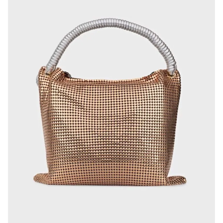 Paco Rabanne NWOT Paco Rabanne Gold Metal Shoulder Bag pre-owned Gold Leather Never worn - Inside View