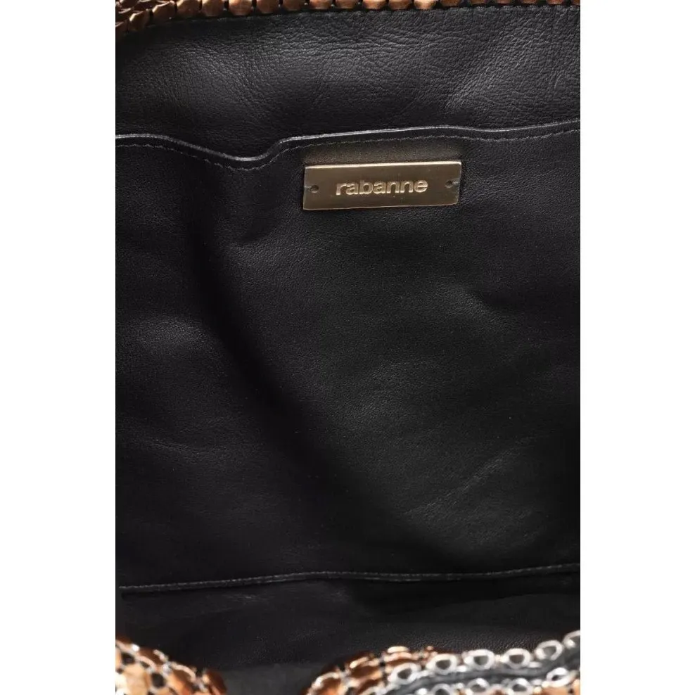 Paco Rabanne NWOT Paco Rabanne Gold Metal Shoulder Bag pre-owned Gold Leather Never worn - Model View