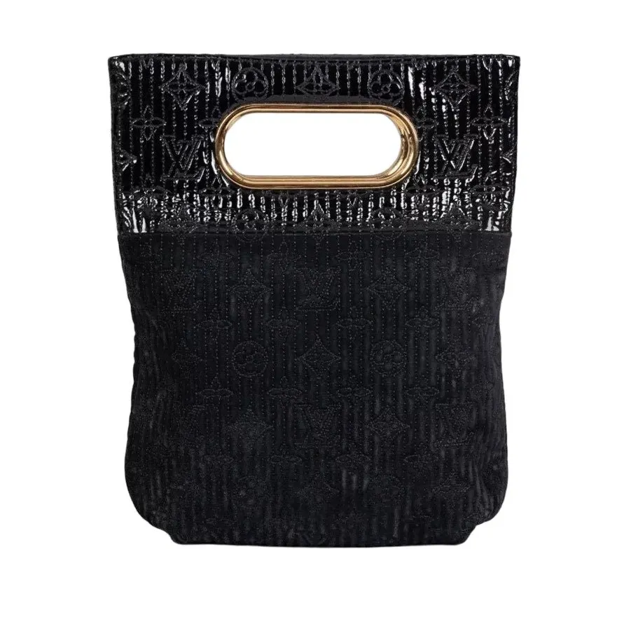 Louis Vuitton Motard Afterdark Black Suede Clutch Pre-owned
