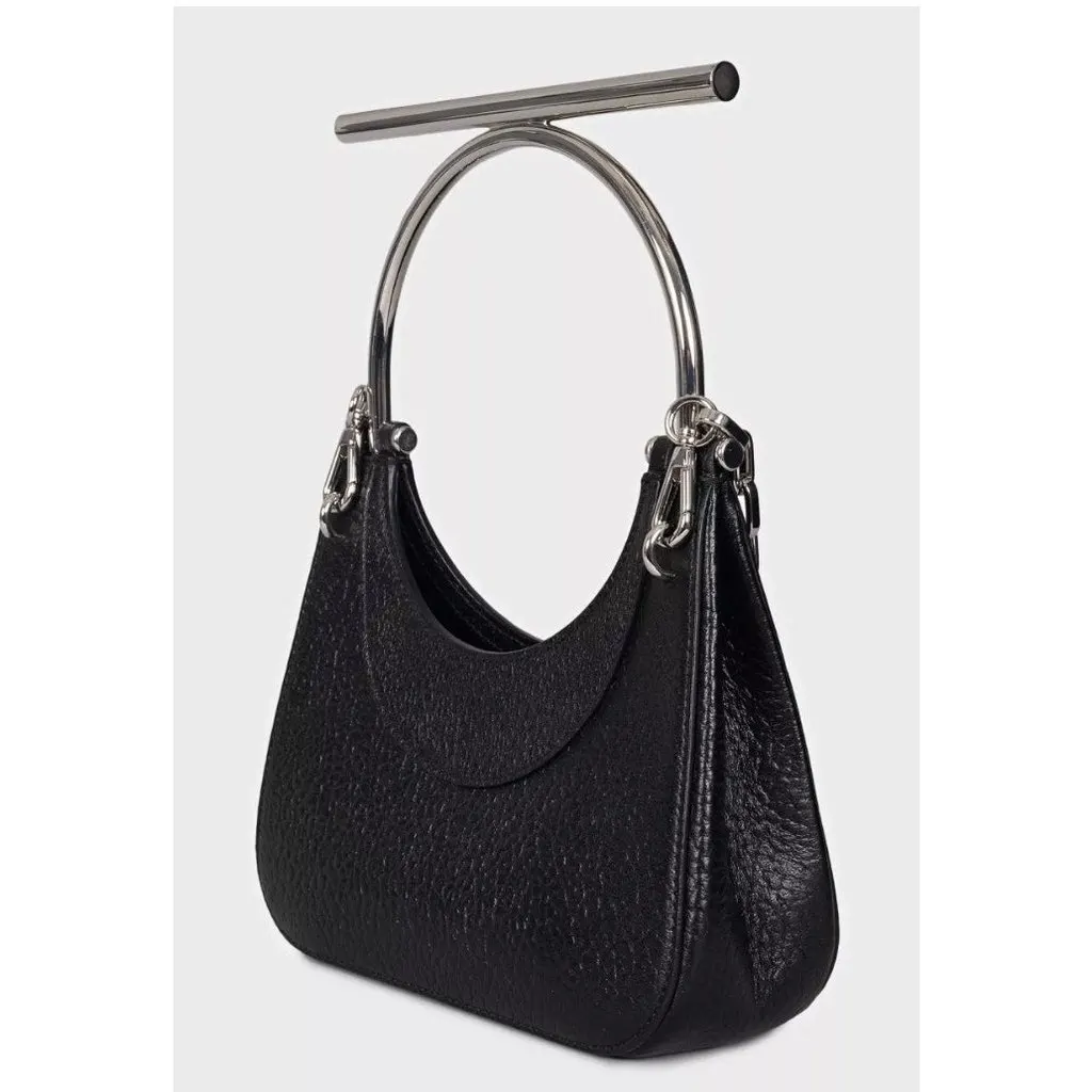 Alexander McQueen NWOB Alexander McQueen T-Bar Black Leather Mini Bag Pre-owned Black Leather Never worn - Back View