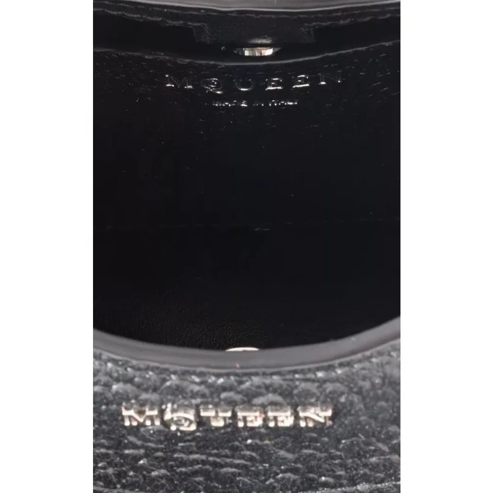 Alexander McQueen NWOB Alexander McQueen T-Bar Black Leather Mini Bag Pre-owned Black Leather Never worn - Model View