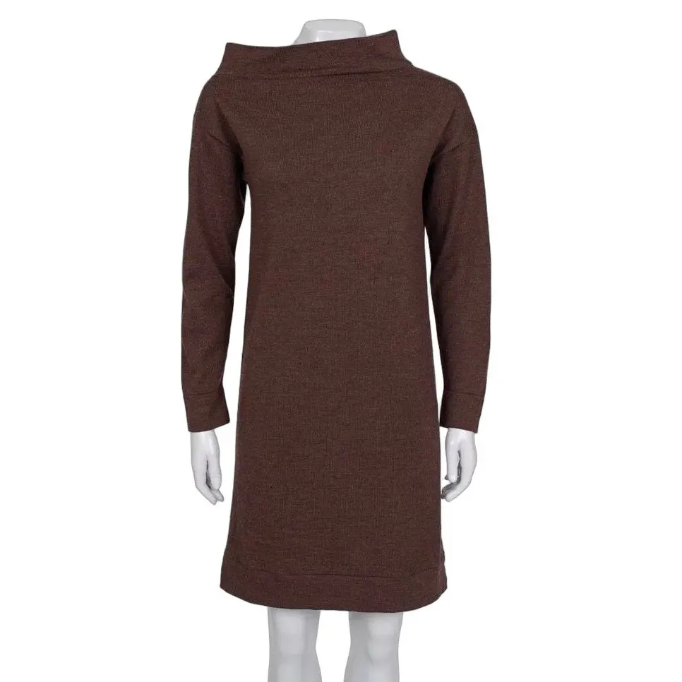 Jean Paul Gaultier Brown Wool Silk Dress - Size M Pre-owned