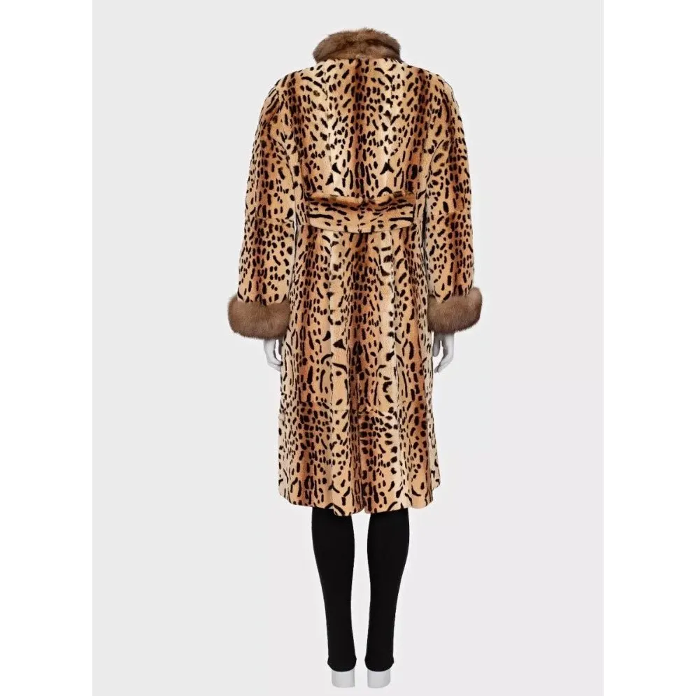 Unsigned Luxurious Braschi Brown  Coat - Animal Print XS Pre-owned Brown Good - Inside View