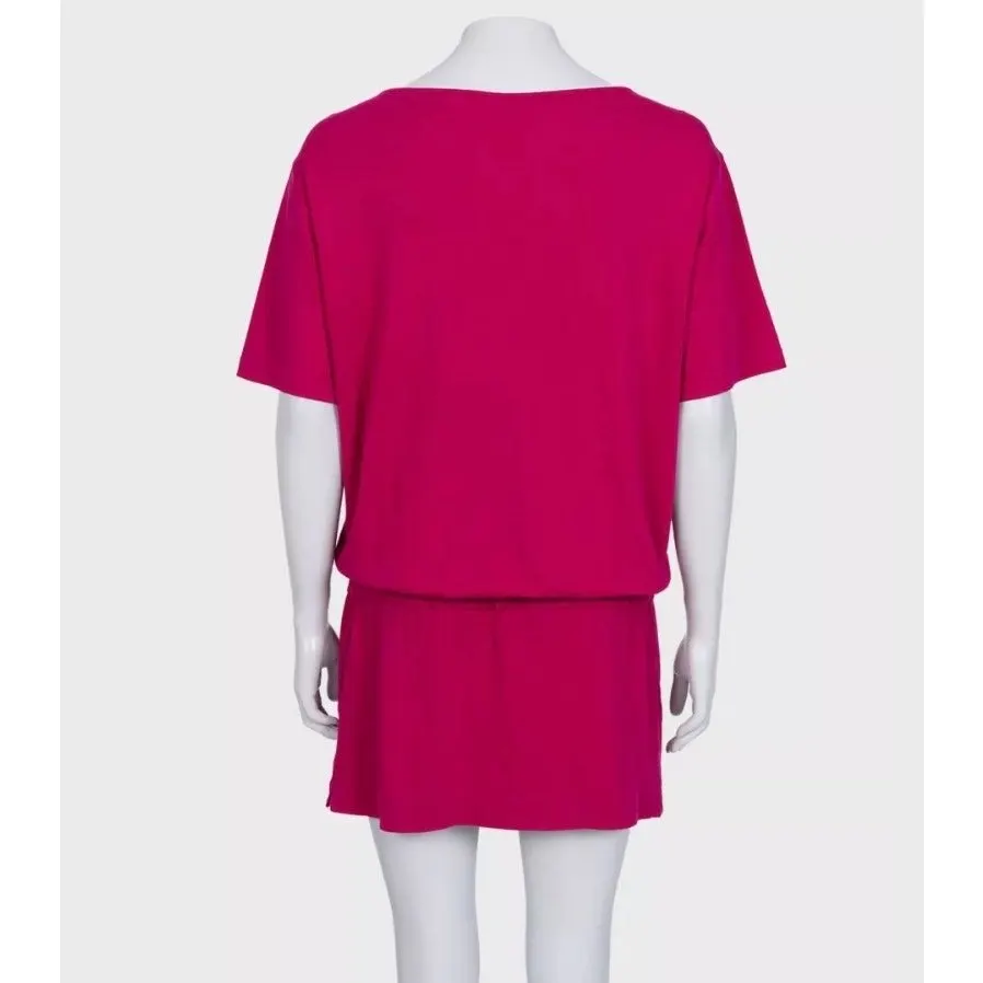 Hermès Pink Cotton Drawstring Dress Sz.40 Pre-owned Pink Cotton Good - Inside View