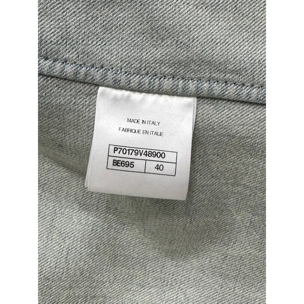 Chanel 21С Light Blue Denim Overshirt Jacket, FR 40 pre-owned Blue Denim Good - Box View