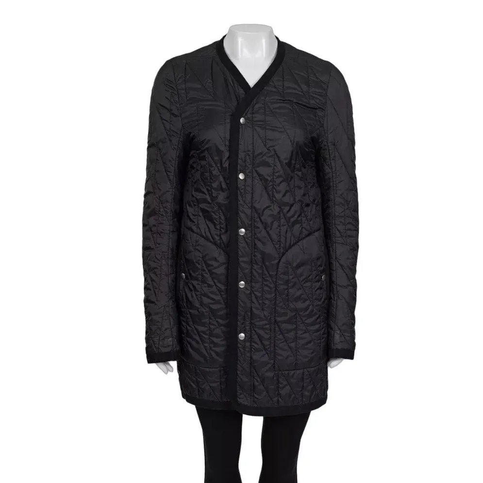 Rick Owens Black Straight Snap Button Jacket Coat IT 40 S Pre-owned
