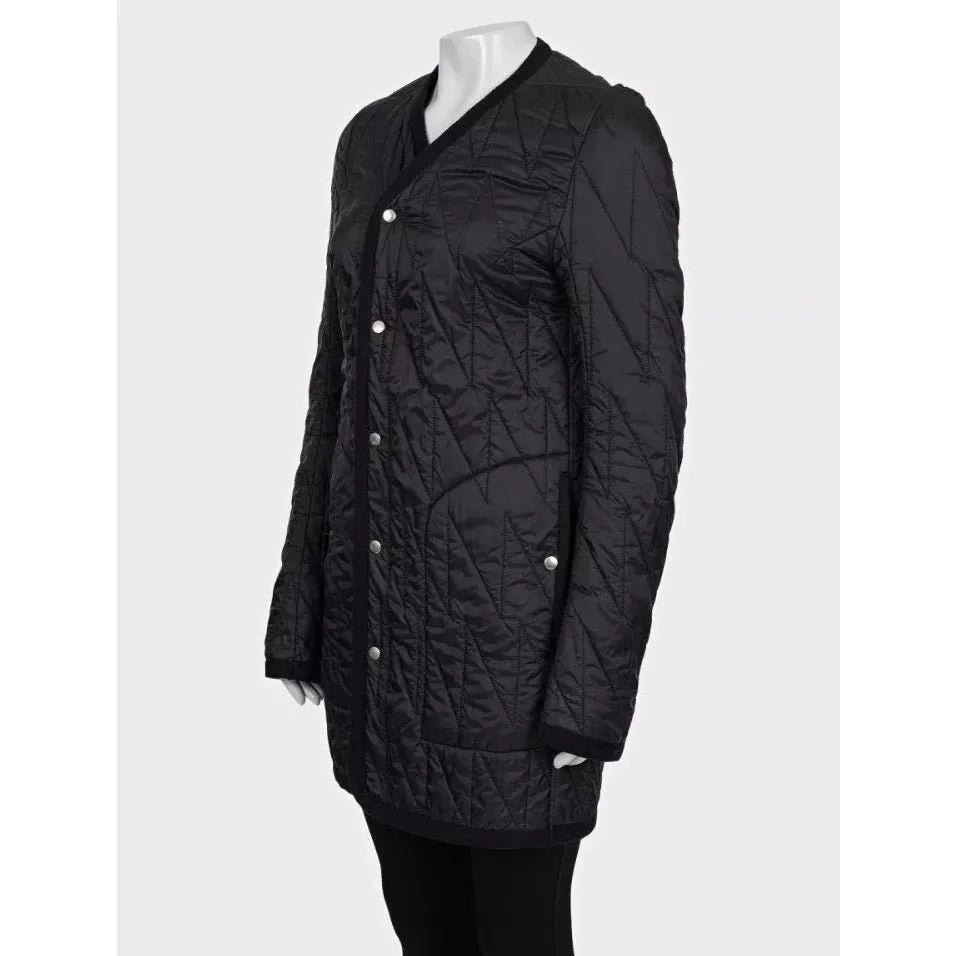 Rick Owens Black Straight Snap Button Jacket Coat IT 40 S Pre-owned Black Good - Back View
