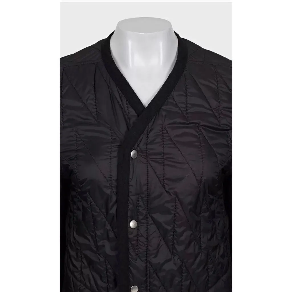 Rick Owens Black Straight Snap Button Jacket Coat IT 40 S Pre-owned Black Good - Model View