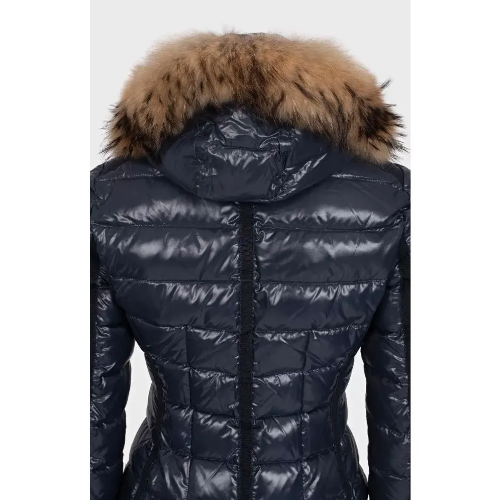 Moncler Blue Down Puffer Jacket Detachable Hood 90% Down S Pre-owned Blue Good - Model View