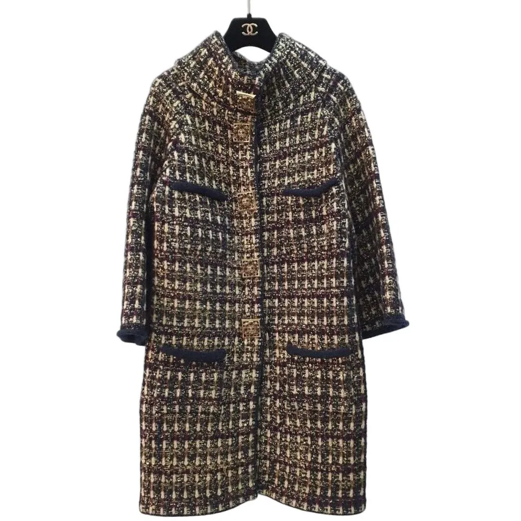 Chanel 11A Paris-Byzance Metallic Tweed Coat FR 42 Pre-owned