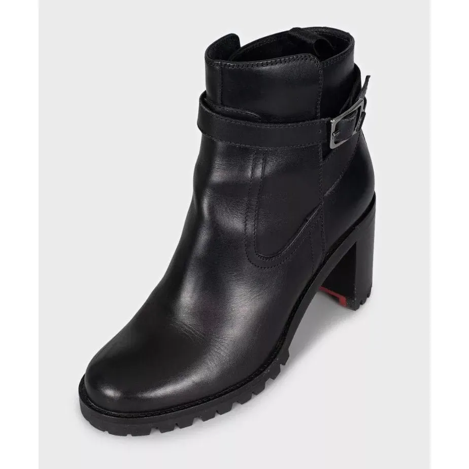 Christian Louboutin Black Leather Ankle Boots EU 36.5 Pre-owned Black Leather Good - Inside View
