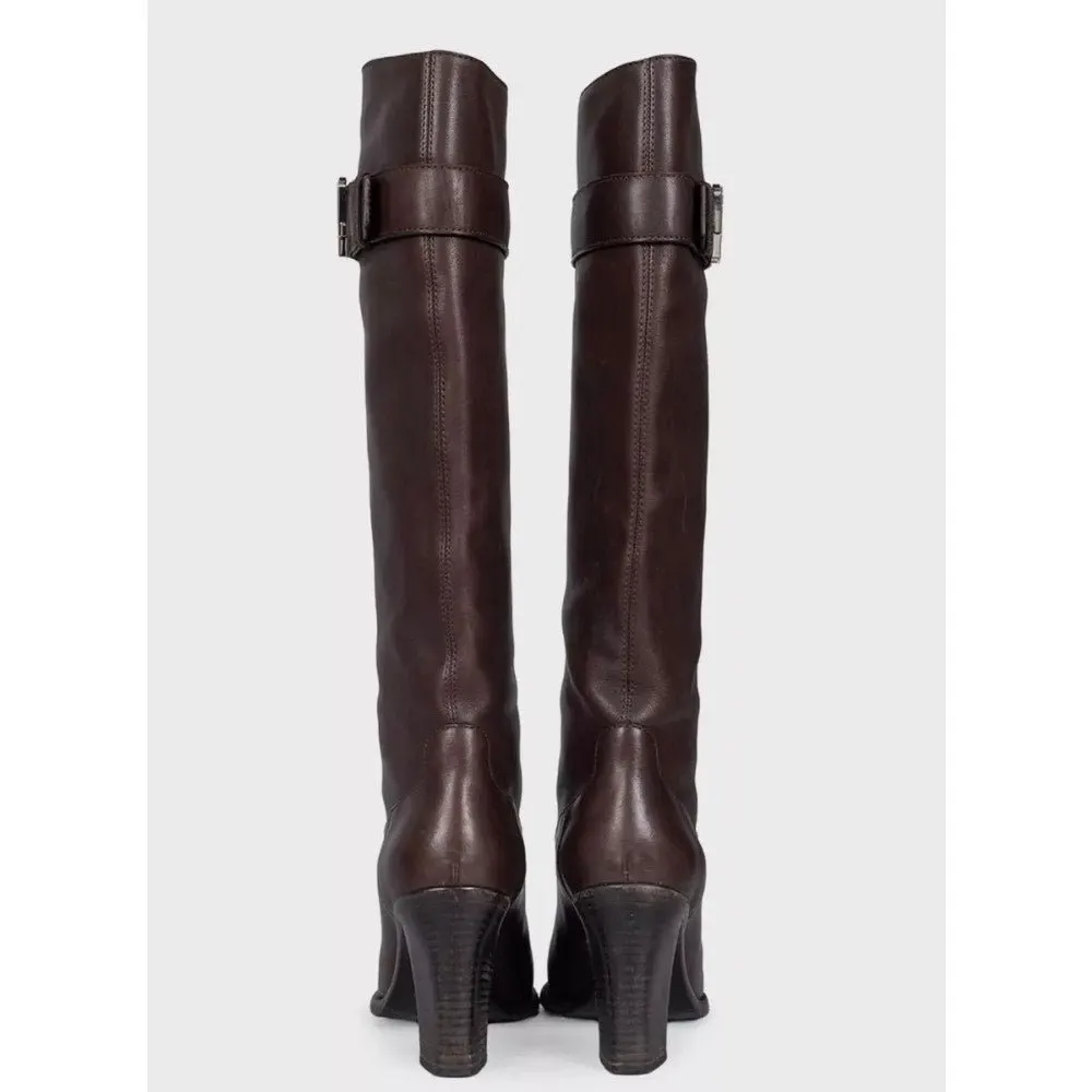 Louis Vuitton Brown Monogram Leather Boots EU 37 Pre-owned Brown Leather Good - Model View