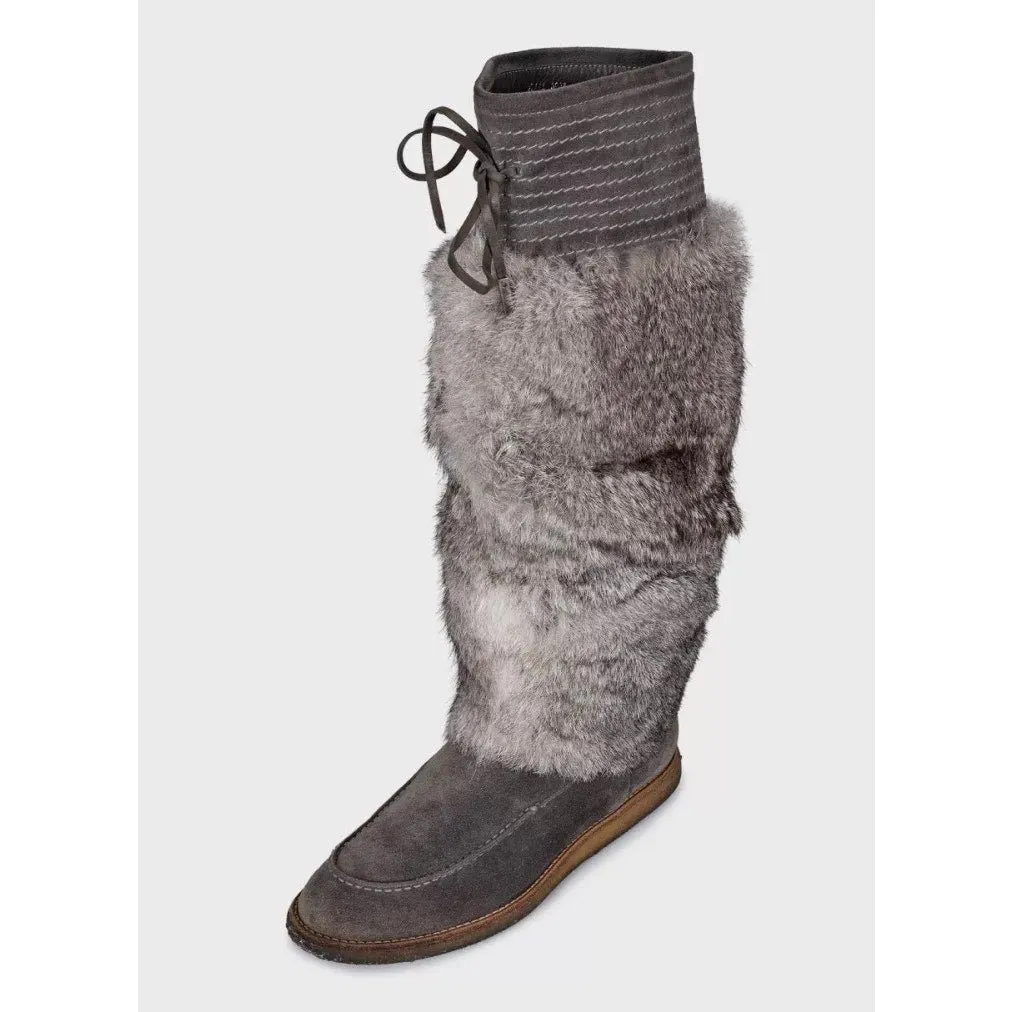 Dior Gray Suede & Fur Boots - EU 37.5 Pre-owned Grey Suede Good - Inside View