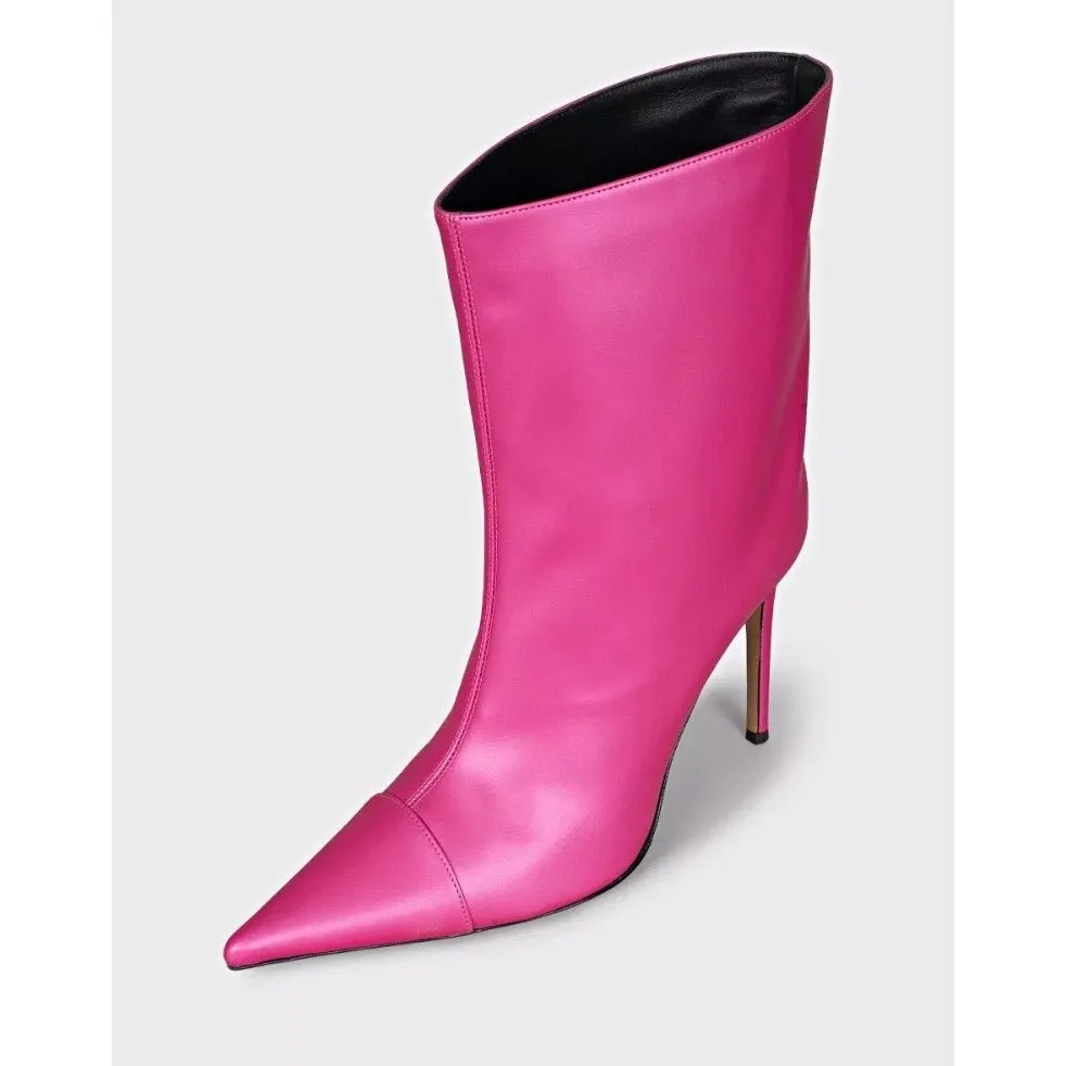 Alexandre Vauthier NWB Alexandre Vauthier Raquel 105 Pink Ankle Boots - EU 40 Pre-owned Pink Leather Good - Inside View