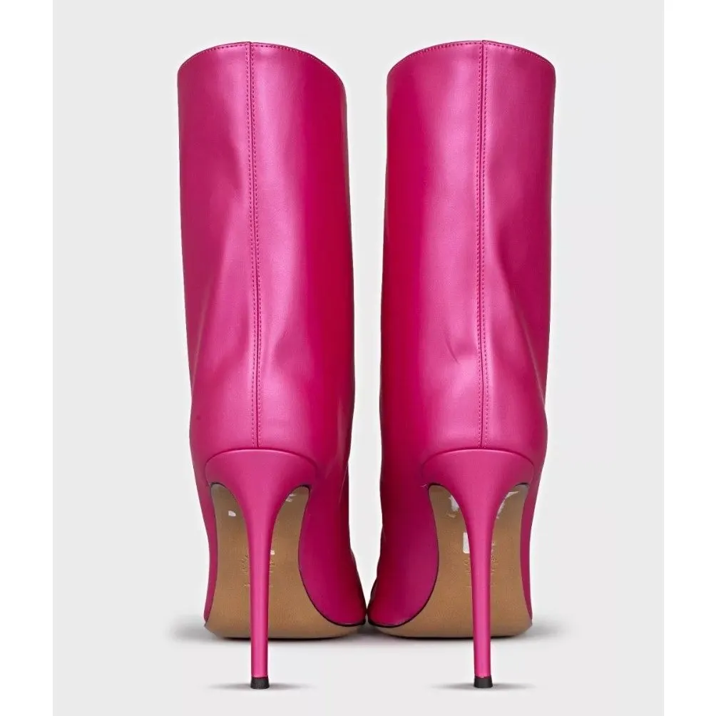 Alexandre Vauthier NWB Alexandre Vauthier Raquel 105 Pink Ankle Boots - EU 40 Pre-owned Pink Leather Good - Model View