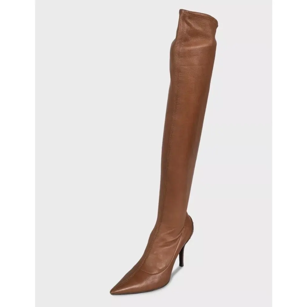 Gucci Brown Leather Over-The-Knee Boots — EU 37.5 Pre-owned Brown Leather Good - Inside View