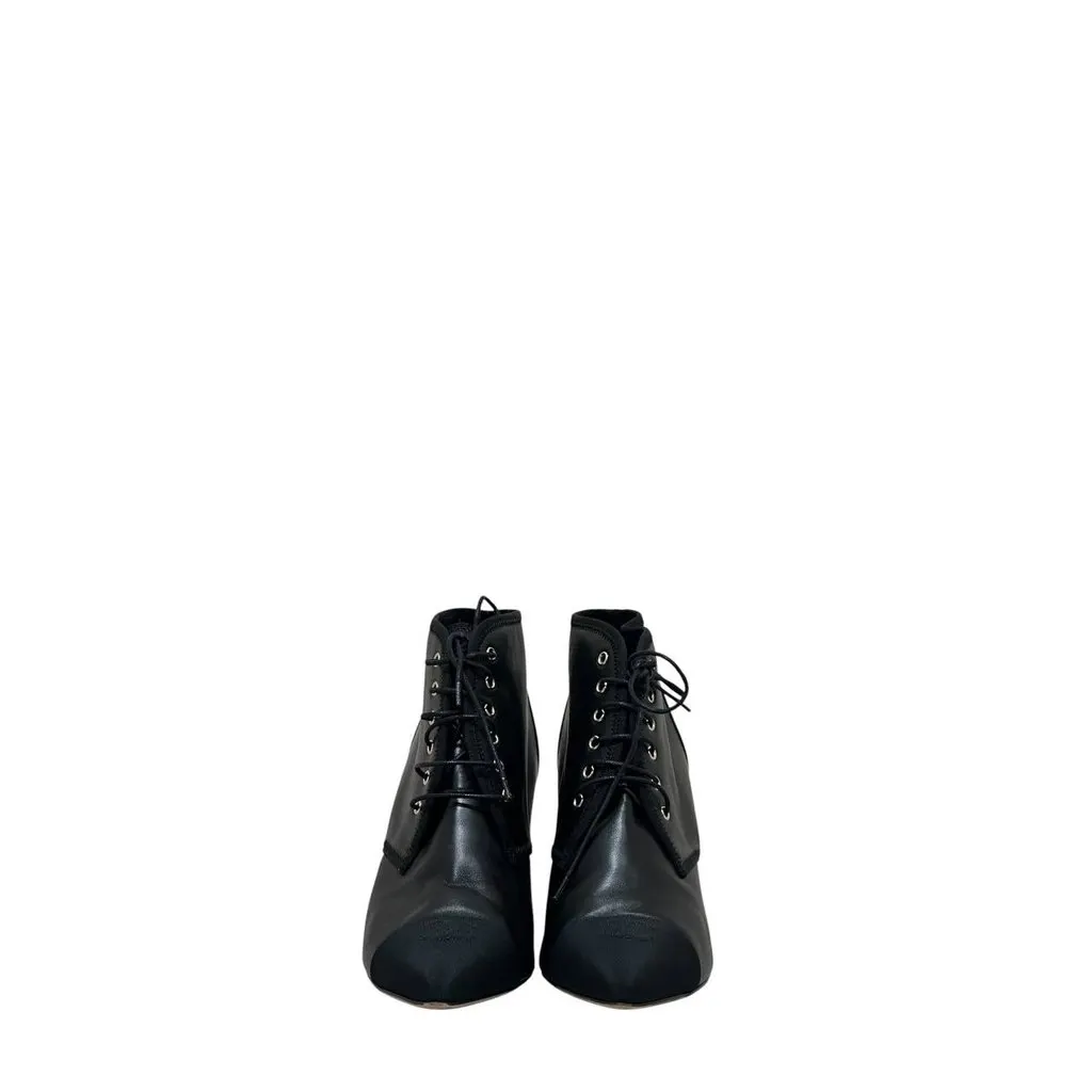 Chanel Black Leather Chain Ankle Boots – EU 41 Pre-owned Black Leather Good - Inside View