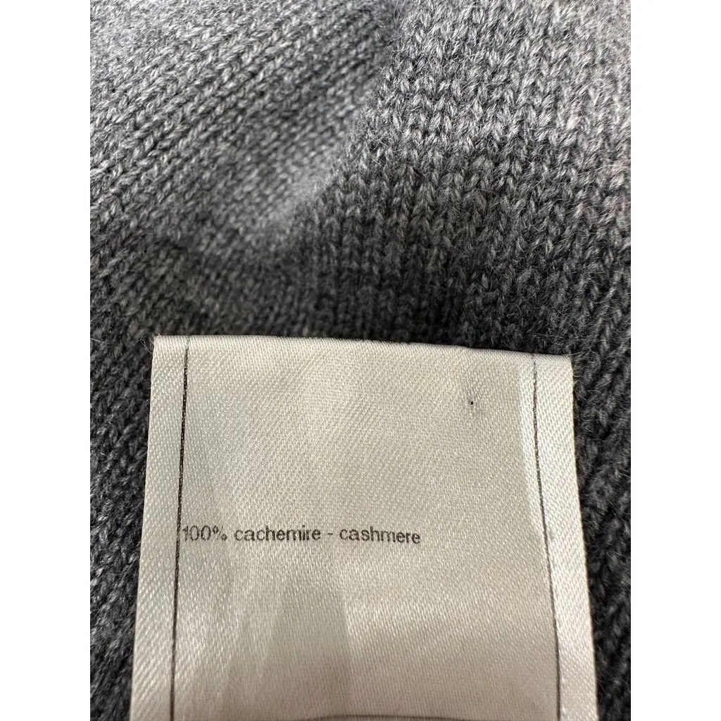 Chanel 100% Cashmere CC Turn Lock Gray Long Cardigan Sz.38 Pre-owned Grey Wool Good - Box View