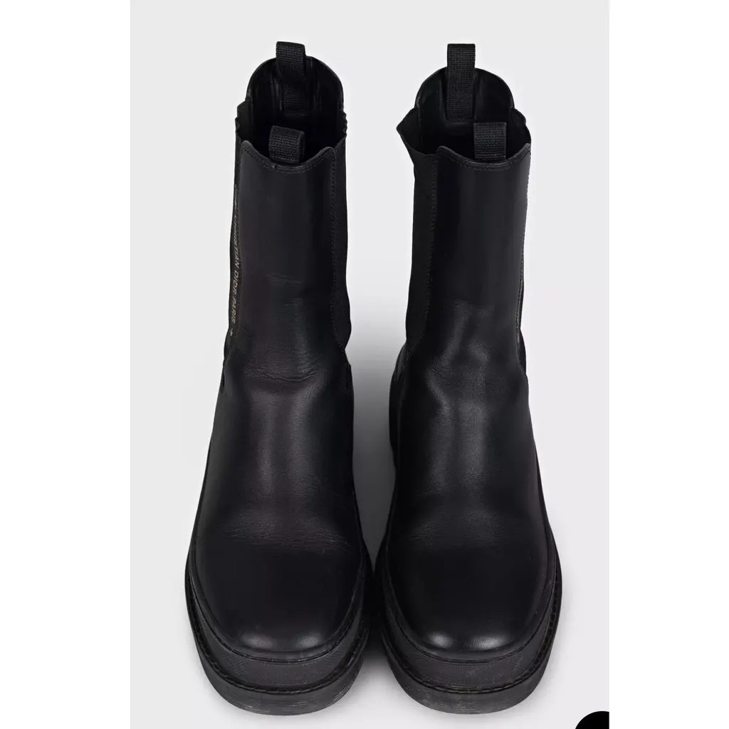 Dior Black Leather Chelsea Boots EU 38.5 Pre-owned Black Leather Good - Back View