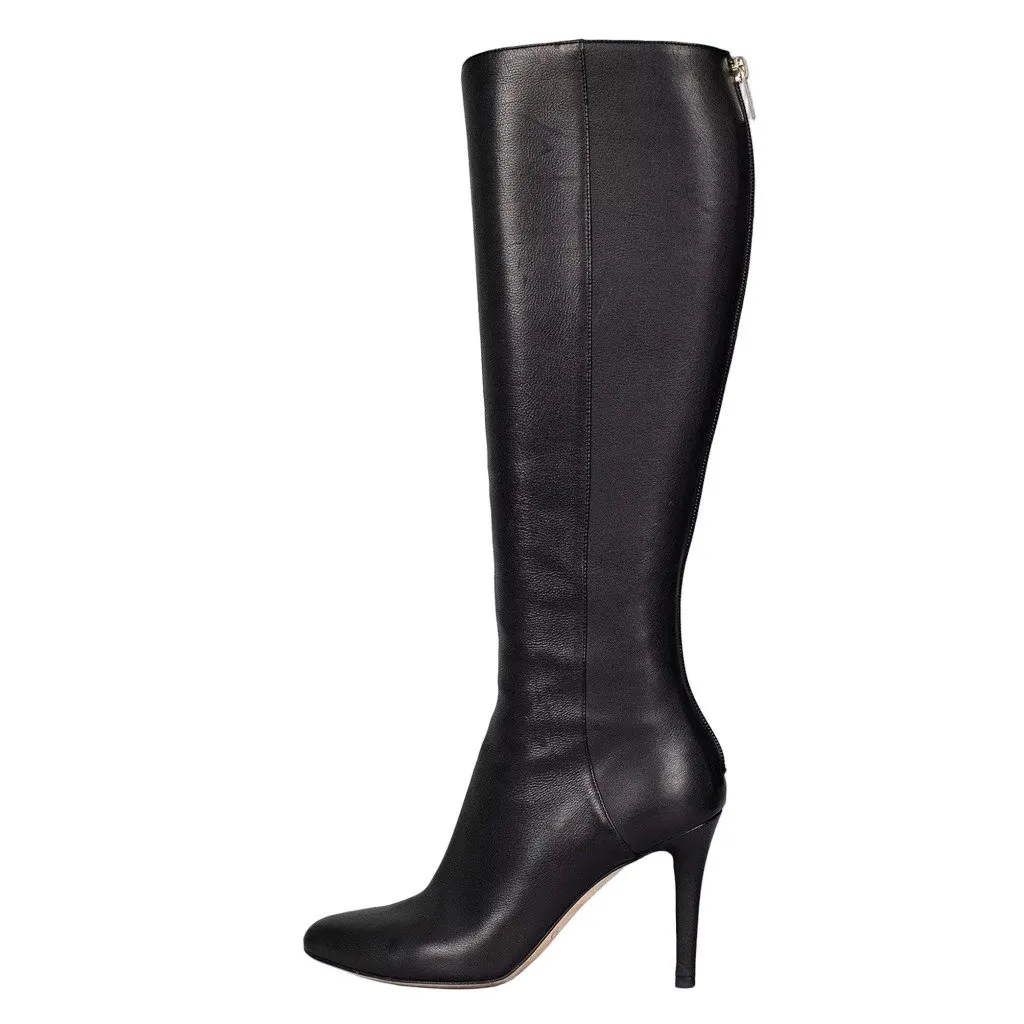 Jimmy Choo Black Leather Stiletto Boots EU 36.5 Pre-owned Black Leather Good - Front View