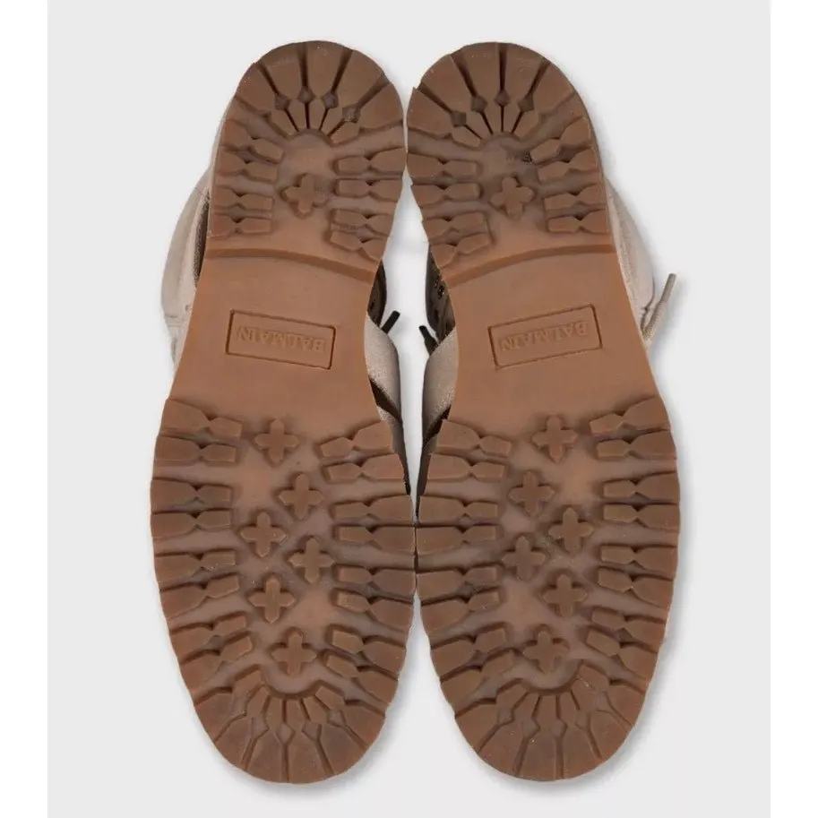 Balmain Beige Suede High Heel Sandals w Sz.37.5 Pre-owned Beige Suede Good - Box View