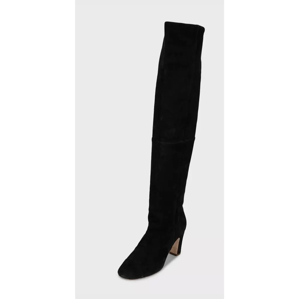 Chanel Black Suede Over-the-Knee Boots EU 38 pre-owned Black Suede Good - Inside View
