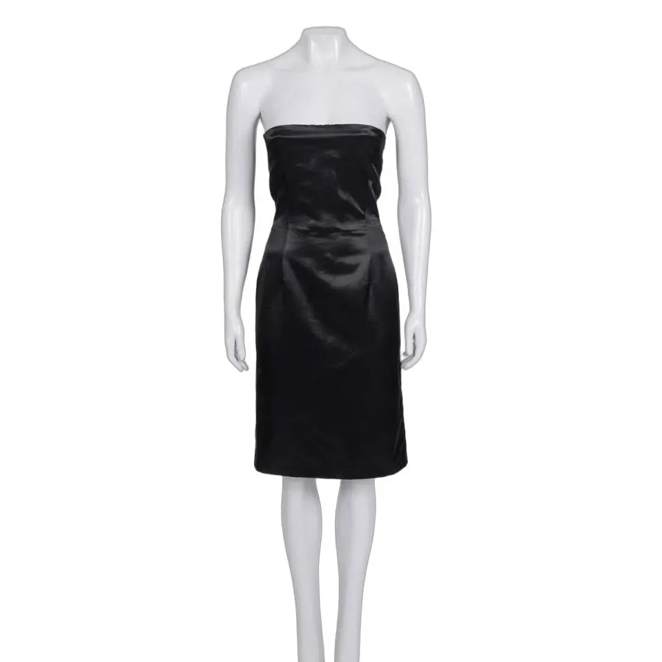 Alexander McQueen Black Bustier Mini Dress IT 40 S
